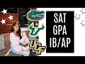 How I Got into College | High School Stats (gpa, sat/act, IB/AP) | UF, UCF + USF