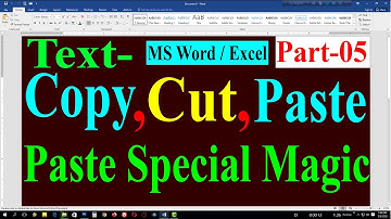 Microsoft Office Word Tutorial in Bangla (Copy | Cut | Paste | Paste Special) Part 05|MS Office 2016