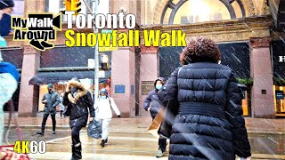 Toronto snowfall walk on November 22 2020