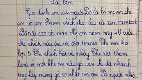 Bài văn tả gia đình của học sinh cấp một