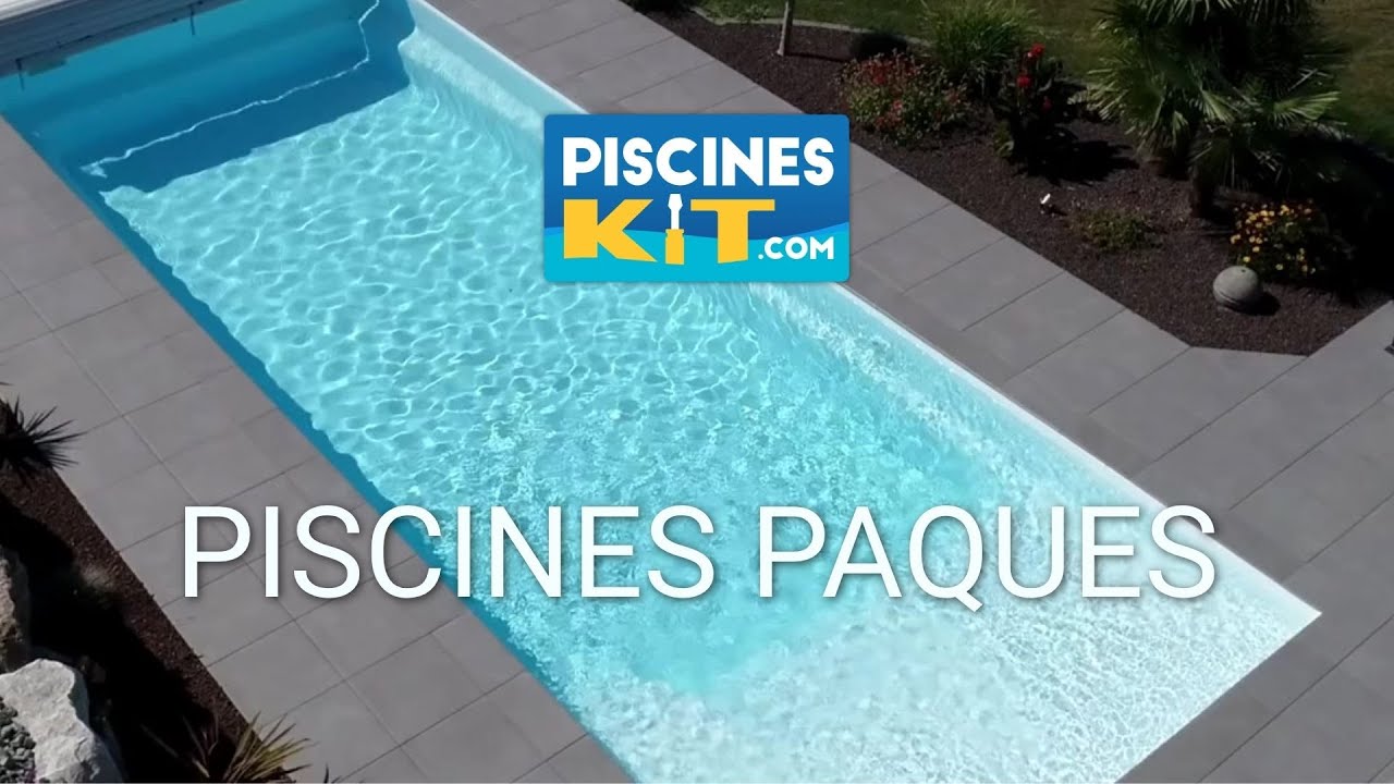 Piscines rectangulaires Paques et Paques avec Plage. Coque polyester en kit pour piscine enterrée.