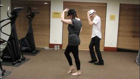 Michael Jackson Smooth Criminal Dance Tutorial Flashmob Version Part 2 of 4 (back view)