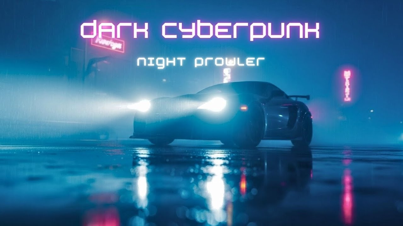 NIGHT PROWLER - Aggressive Cyberpunk Driving Mix | Dark Synthwave for Rainy Night Drive