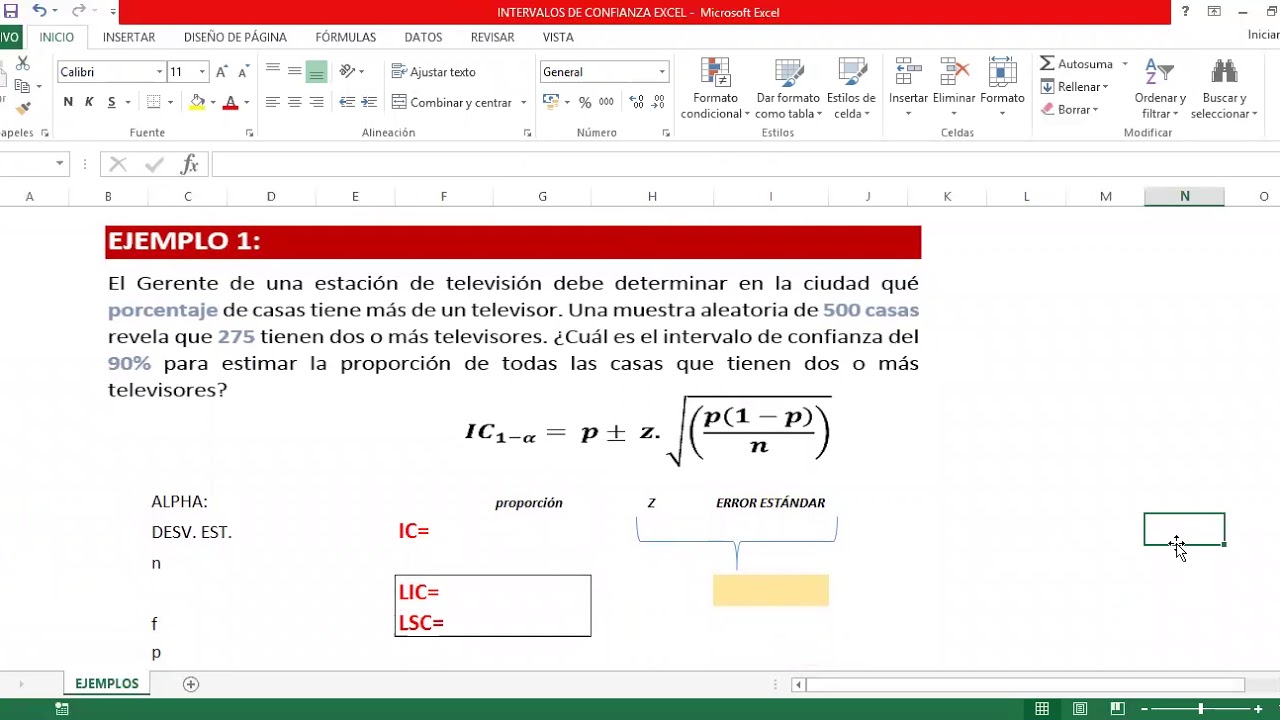 c-mo-calcular-intervalos-de-confianza-en-excel-youtube