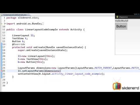 41 Android Linear Layout Using Java Code Part 2  Android User Interface Tutorial HD