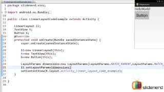 41 Android Linear Layout Using Java Code Part 2  Android User Interface Tutorial HD