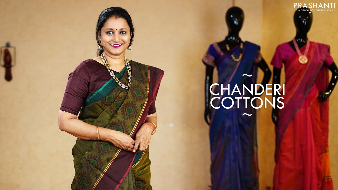 Chanderi Cotton Sarees | 19 Mar 2021 | Prashanti - YouTube