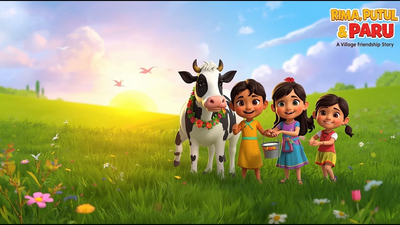 Putul R রিমা, পুতুল আর পারু গরুর গল্প | Rima, Putul and Their Loving Cow Paru ...