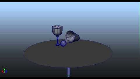 CG Animated Rolling Ball With Cup and Wine Glass ~~ Maya