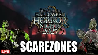 Halloween Horror Nights 2025 Scarezones Update | HHN 34 LIVESTREAM