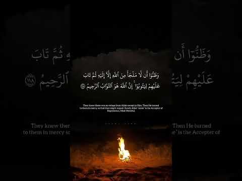 و ع ل ى الث ل اث ة ال ذ ين خ ل ف وا ح ت ى إ ذ ا ض اق ت ع ل ي ه م ال أ ر ض قرآن