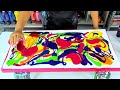 Color Explosion! - Acrylic Pour Painting - Creative Art Ideas
