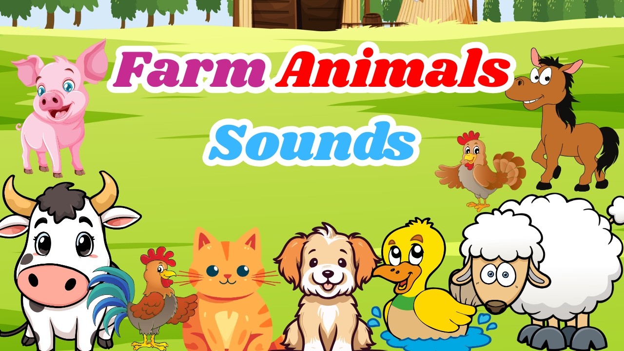 Звуки животных с фермы: алфавит | Изучаем алфавит с помощью звуков животных для детей | Детская п...
