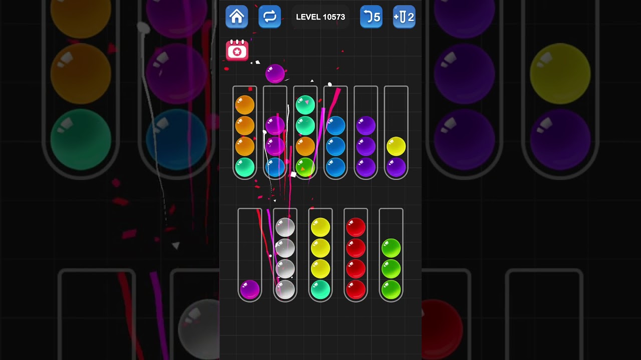 Ball Sort Puzzle by Guru Game: Levels 10571, 10572, 10573, 10574, 10575