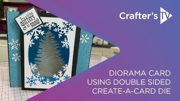 Pine tree diorama card tutorial with the Christmas Double-Sided Create-a-Card Dies