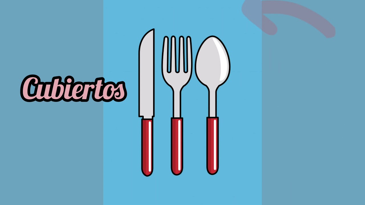 La cuchara, el cuchillo y el tenedor para niños - Los cubiertos de