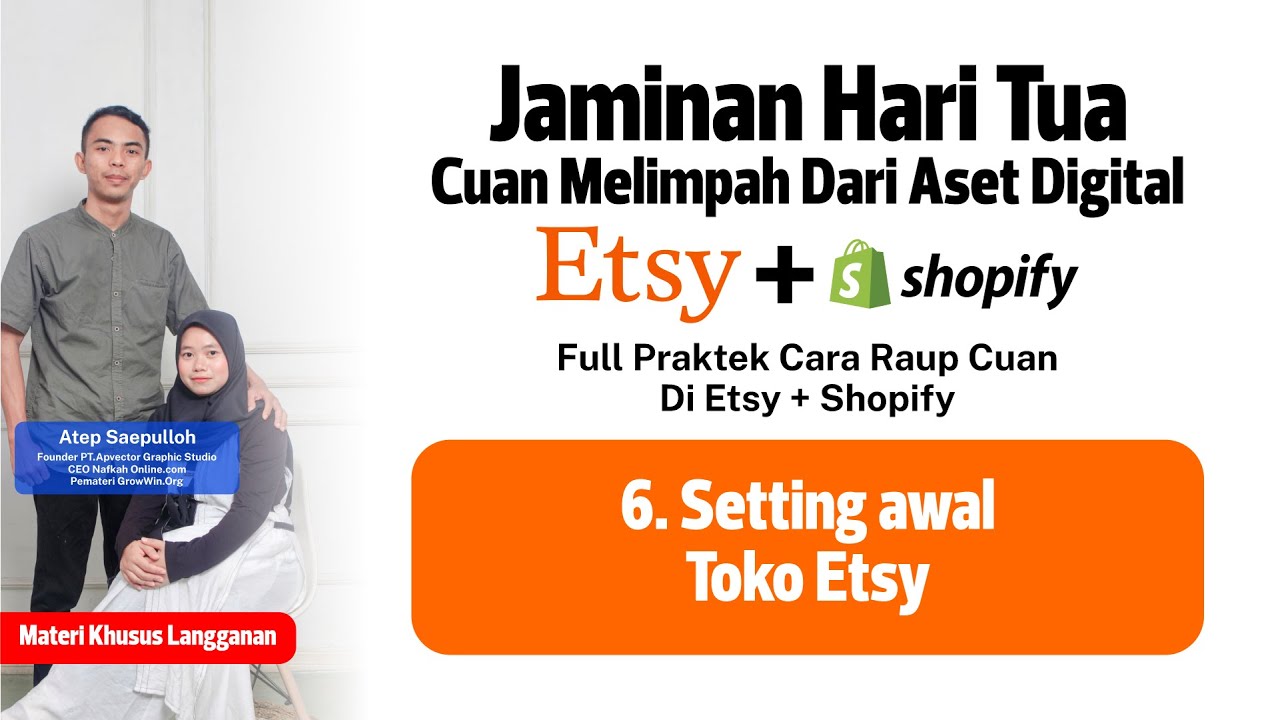 6  Seting awal Toko Etsy