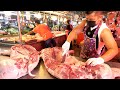 29년 경력! 종이 썰듯 썰려 나가는 돼지 발골의 달인! / Pig cutting skills | Thailand street food