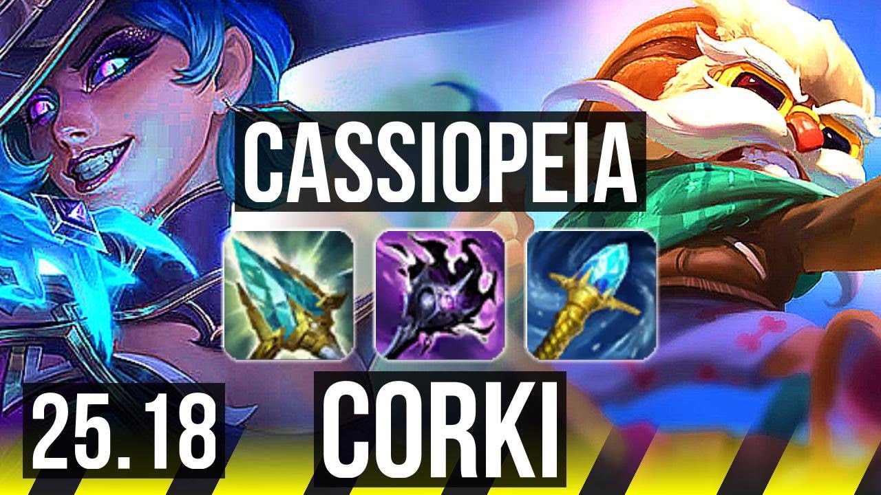 CASSIOPEIA & Rell vs CORKI & Alistar (ADC) | 700+ games | KR Challenger | 25.18