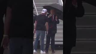 President Trump Arrives in Rainy Ohio to Cheer on Athletes in Patriot Games Final #shorts