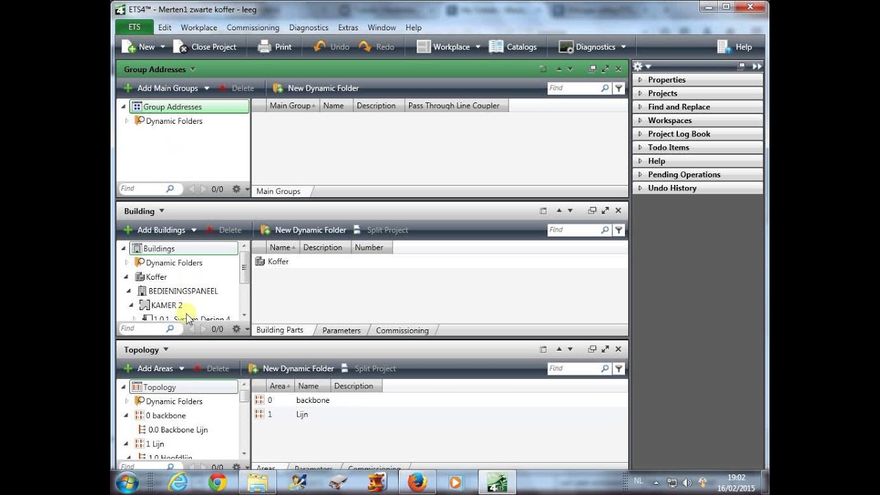 KNX ETS4 Rondleiding Database - YouTube