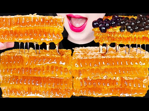 ASMR HONEYCOMB, FRIED CHICKEN 벌집꿀 허니콤보 먹방 MUKBANG, EATING