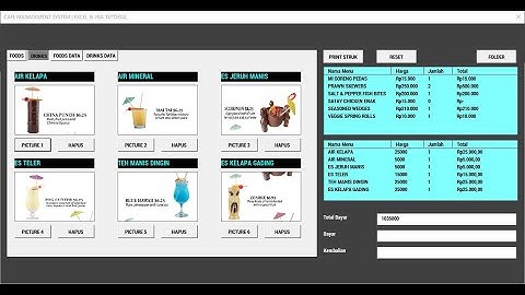 MEMBUAT APLIKASI CAFE MANAGEMENT SYSTEM  PART 3 | EXCEL & VBA TUTORIAL