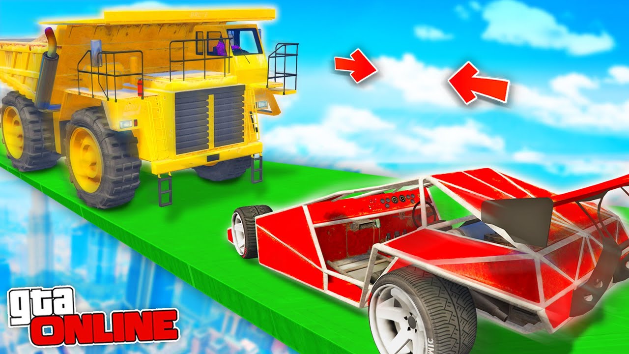 КТО ПОБЕДИТ В ЖЕСТКОЙ БИТВЕ? МАШИНА-РАМПА ИЛИ БЕЛАЗ | ЛИЦОМ К ЛИЦУ В ГТА 5 ОНЛАЙН