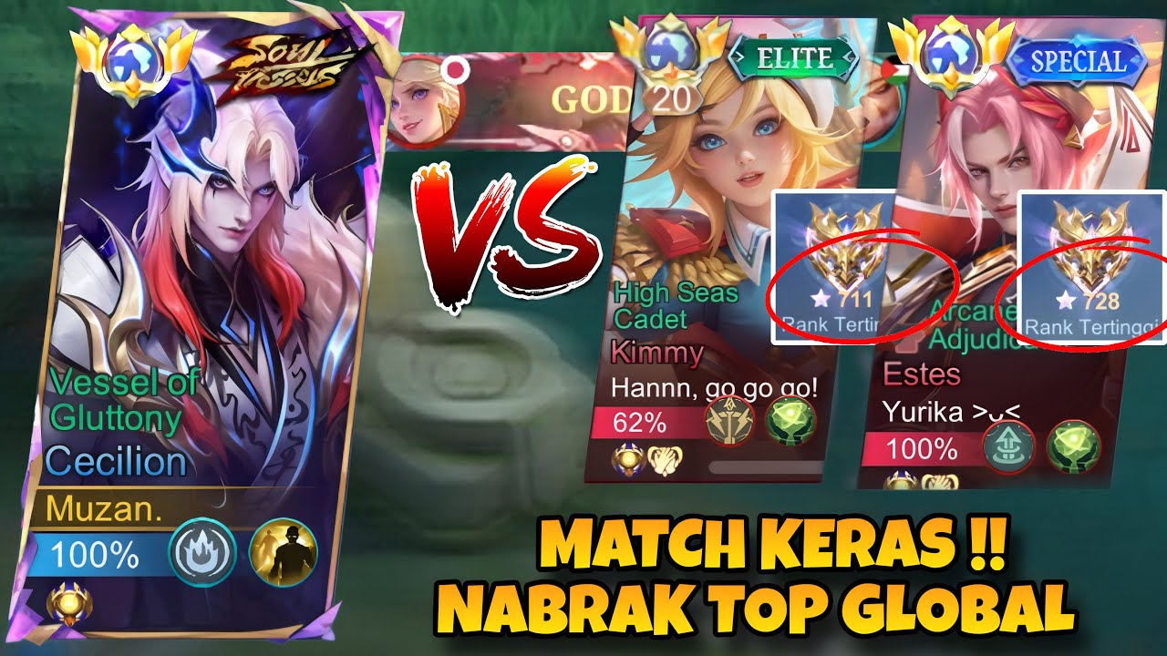 SUPER NGERI !! Nabrak Top Global Hero & Preman Rank Di Rank Imortal ! | TEAM TERBANTAI GA BERKUTIK? 
