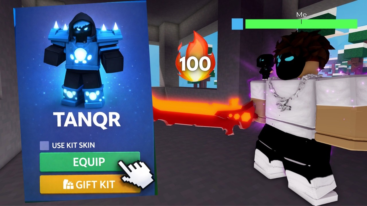 So I Became TANQR in Roblox Bedwars..