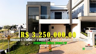 Casa 261m²  automatizada c/ 3 Suítes + Área Gourmet e Piscina, Condominio Brisas Jundiaí, JundiaíSP