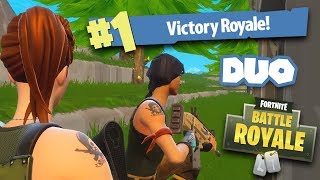 first time playing duo with my dad in fortnite and winning it