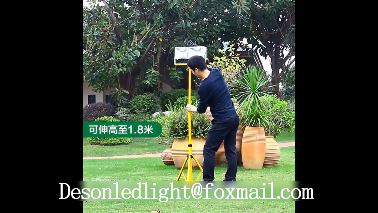 LED Flood Light Twin Head Tripod Stand Construction Site Working Light