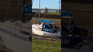 Small boat leaving Lydney harbour on a beautiful morning @Somersetmanwalking