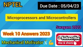 Microprocessors and Microcontrollers | Week 10  Quiz | Assignment 10 Solution | NPTEL | SWAYAM 2023