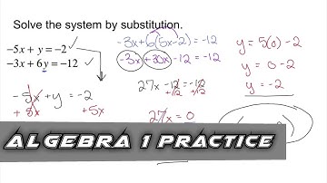 Algebra 1 Practice - Solving Systems of Equations by Substitution (Example 3)