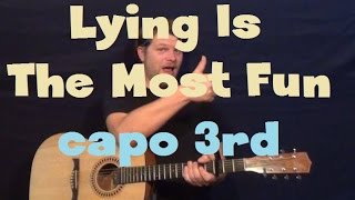 Lying is the Most Fun (Panic at the Disco) Easy Guitar Lesson How to Play Tutorial