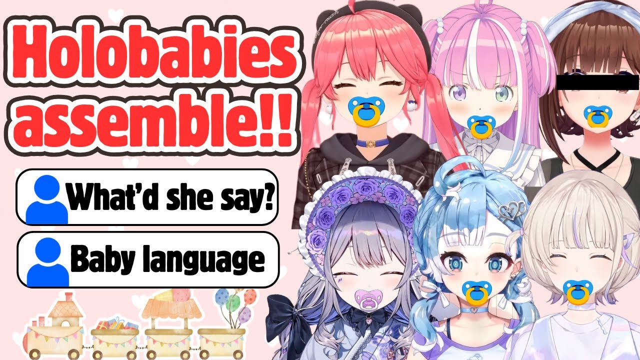 Holobabies Speak Baby Language That Nobody Can Understand[Hololive/EngSub/JpSub]