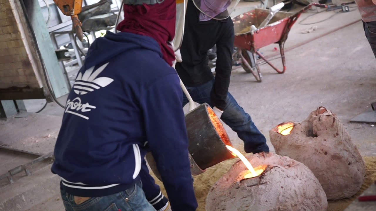 heat coming from the melting bronze YouTube