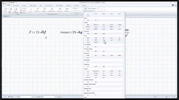 Units in Mathcad Prime 11