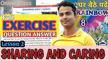 Class 6 Lesson 2 EXERCISE | Sharing and Caring | Question Answer in hindi | Rainbow | master Mantra