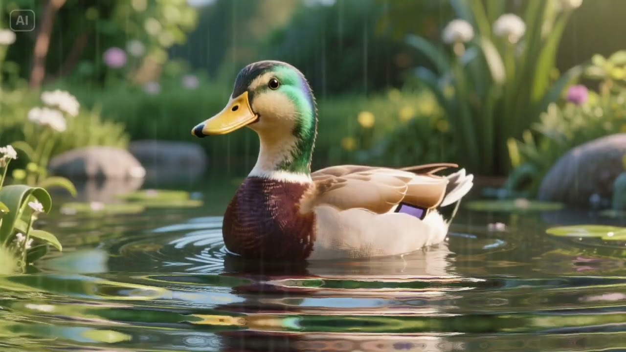 ☔ Rainplay Duck 🦆🍌 | Fun Rainy Day Song for Kids | Waddle, Jump & Splash in Fruity Puddles! 🎶🌧️