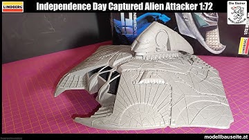 Independence Day Captured Alien Attacker von Lindberg in 1:72 Bausatzbesprechung Unboxing
