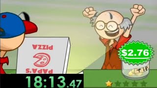 I tried speedrunning papas pizzeria on coolmathgames and almost got the world record