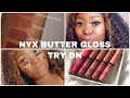NYX Butter Gloss on DARK SKIN | MUST HAVES | Try On