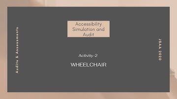Accessibility Simulation and Audit (PART 1)