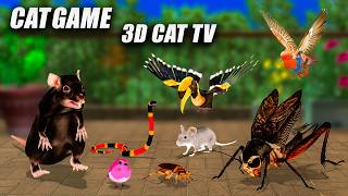 3D Cat Games | Birds, Mice, Snake & Bugs Hunt – Ultimate Cat TV for Cats to Watch | 4K 60FPS screenshot 4
