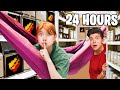 SNEAKING into Preston’s Warehouse for 24 hours! - Challenge