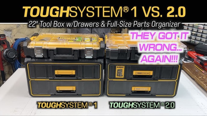 DeWalt ToughSYSTEM 1 Vs. Tough SYSTEM 2.0 Toolboxes - Which one is better?  