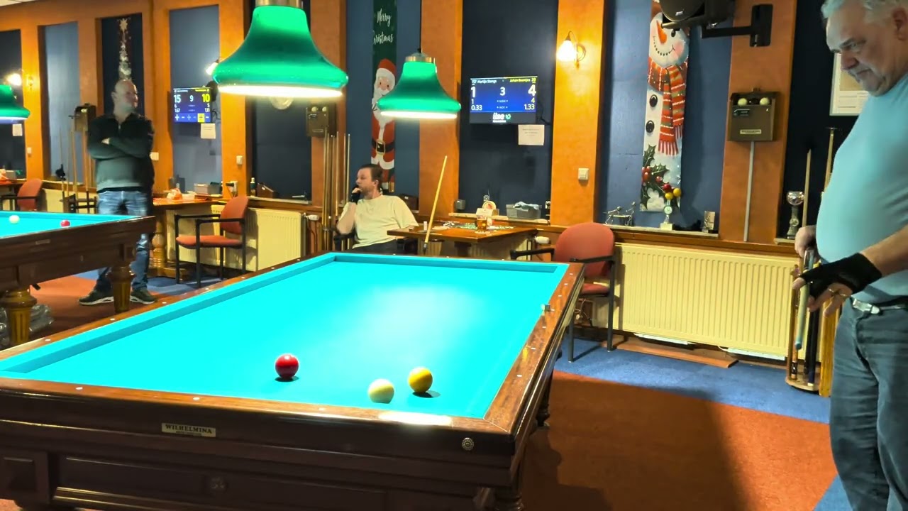 Clubavond libre biljarten: Johan (39) tegen Martijn (117)